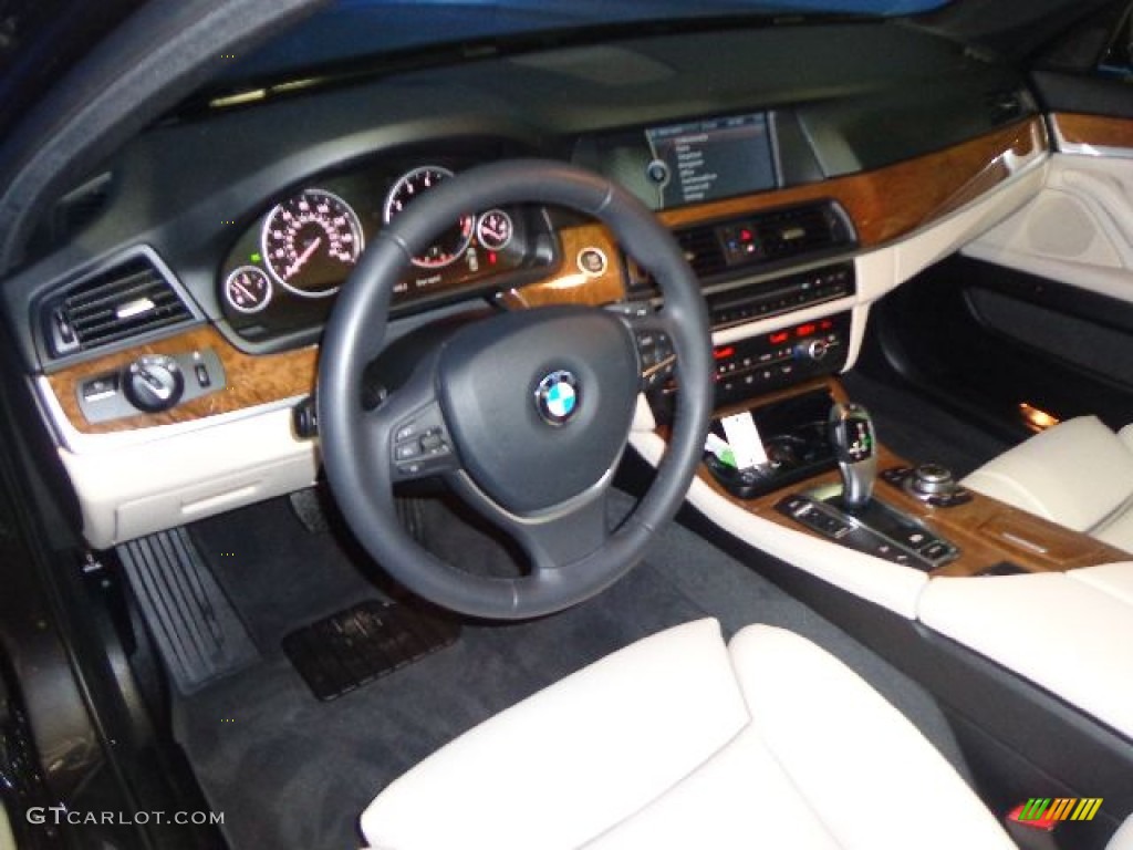 2011 5 Series 550i xDrive Sedan - Dark Graphite Metallic / Oyster/Black photo #16