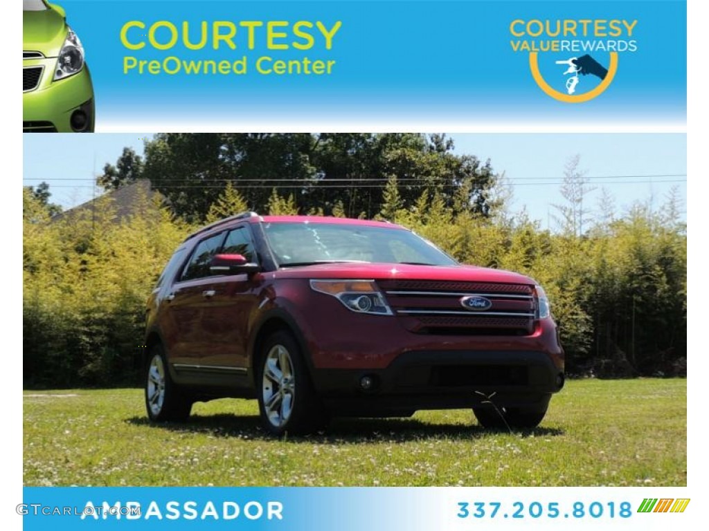 2013 Explorer Limited - Ruby Red Metallic / Charcoal Black photo #1