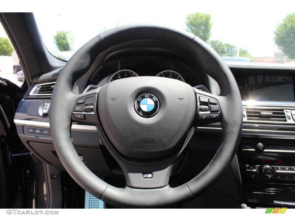 2013 BMW 7 Series 750Li Sedan Black Steering Wheel Photo #80972867