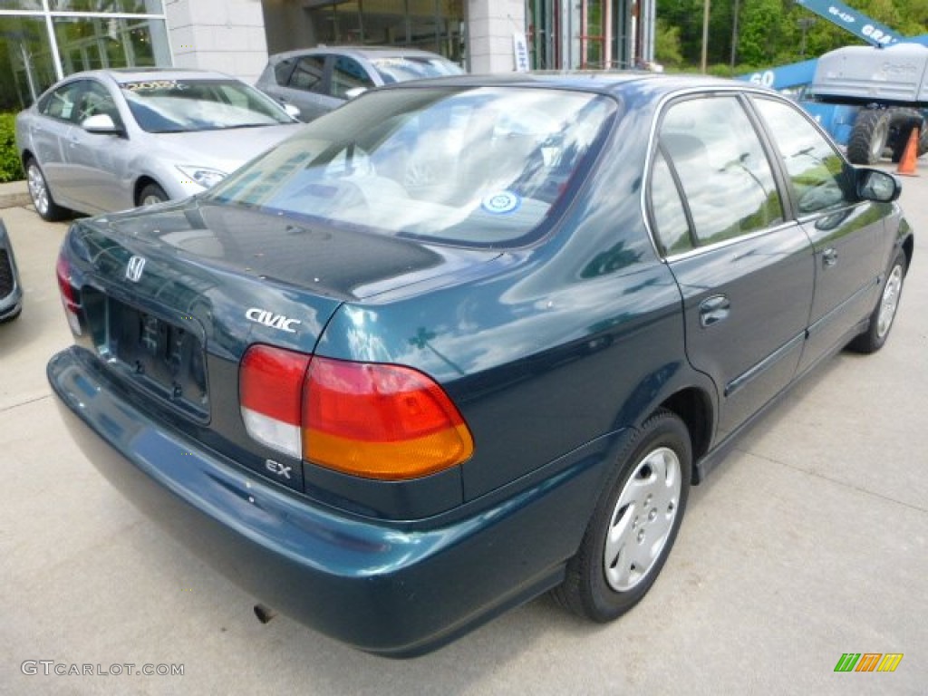 1997 Civic EX Sedan - Cypress Green Metallic / Beige photo #2