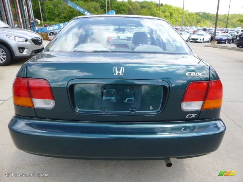 1997 Civic EX Sedan - Cypress Green Metallic / Beige photo #3