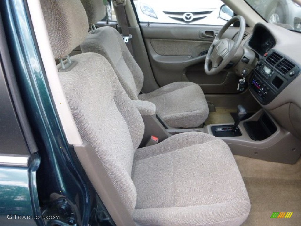 1997 Civic EX Sedan - Cypress Green Metallic / Beige photo #9