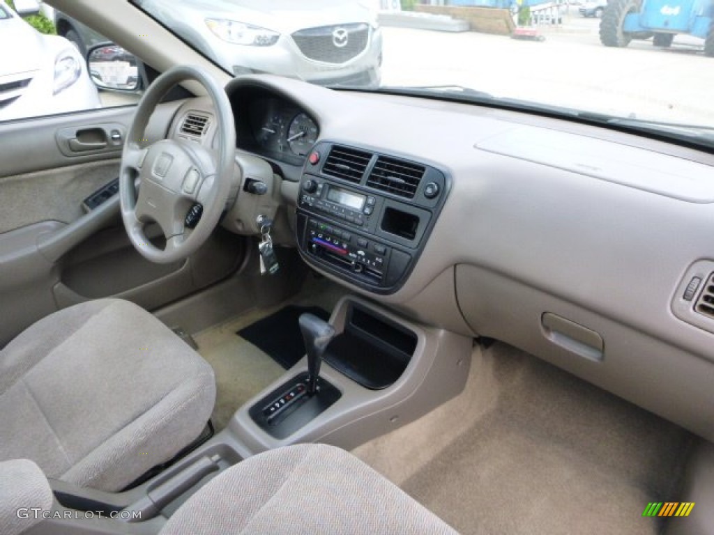 1997 Civic EX Sedan - Cypress Green Metallic / Beige photo #10
