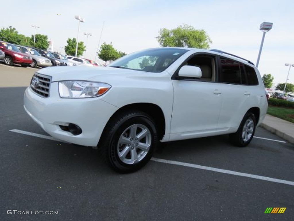 2010 Highlander  - Blizzard White Pearl / Sand Beige photo #3