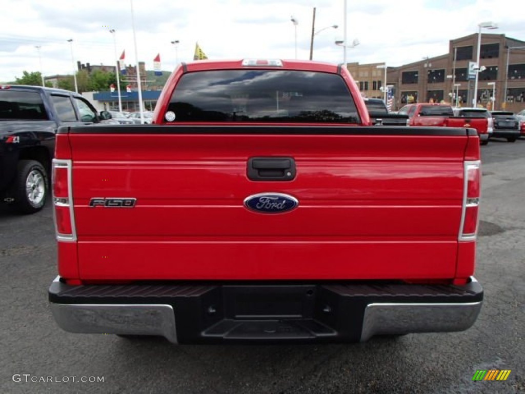 2012 F150 XL SuperCrew 4x4 - Vermillion Red / Steel Gray photo #7