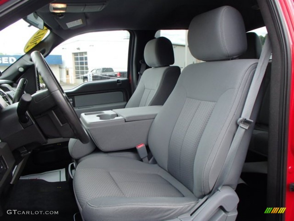 Steel Gray Interior 2012 Ford F150 XL SuperCrew 4x4 Photo #80976104
