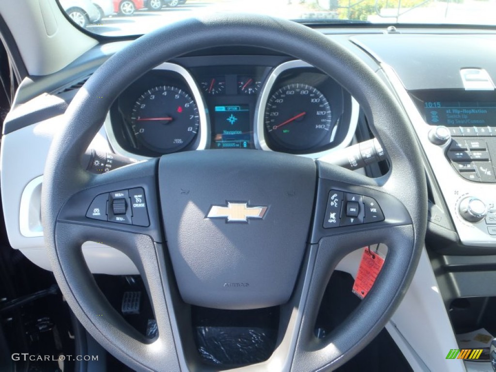 2013 Chevrolet Equinox LS Light Titanium/Jet Black Steering Wheel Photo #80976341