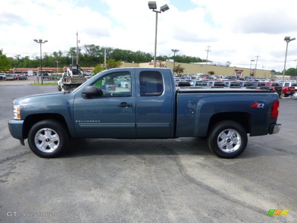 2009 Silverado 1500 LT Extended Cab 4x4 - Blue Granite Metallic / Ebony photo #5