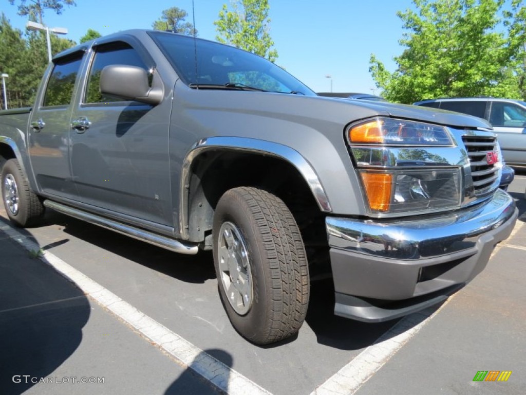 2008 Canyon SLE Crew Cab - Dark Steel Gray Metallic / Ebony photo #4