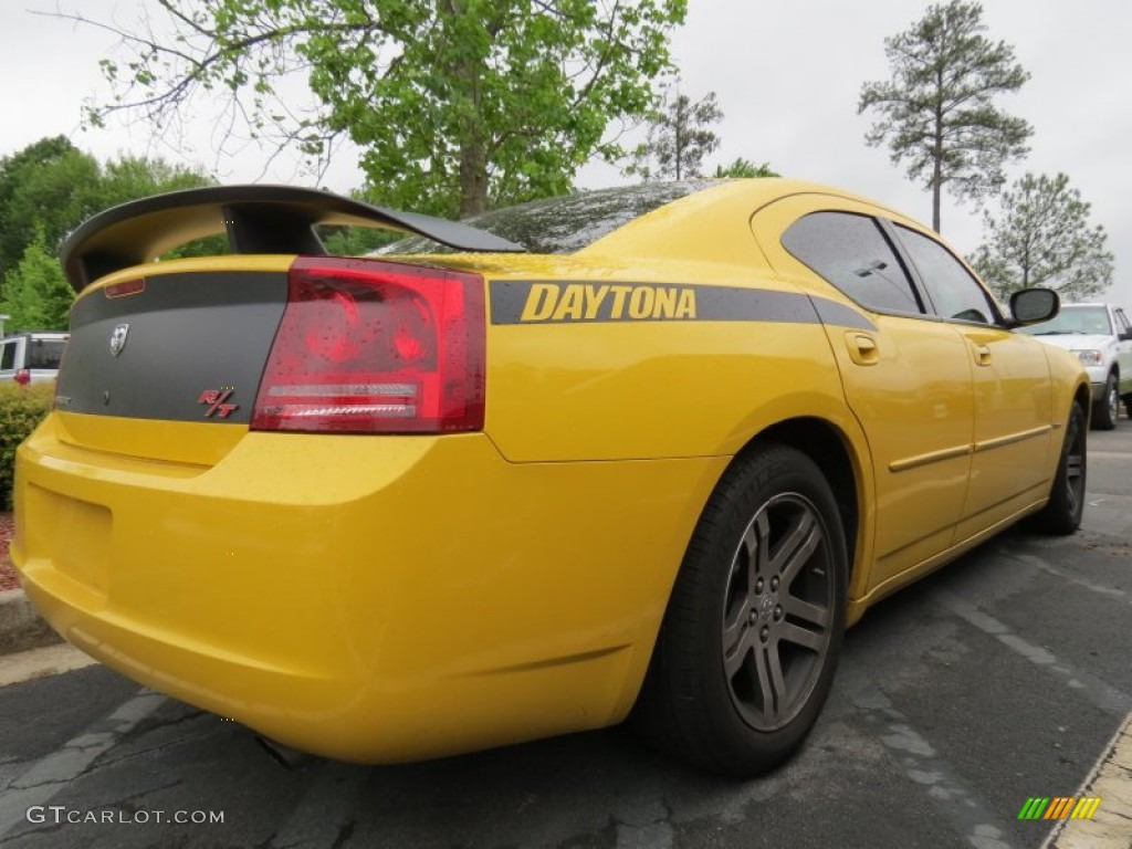 2006 Charger R/T - Top Banana Yellow / Dark Slate Gray/Light Graystone photo #3