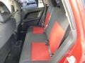 2008 Dodge Caliber Dark Slate Gray/Red Interior Rear Seat Photo