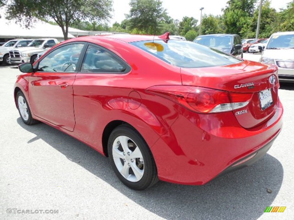 2013 Elantra Coupe GS - Volcanic Red / Gray photo #3