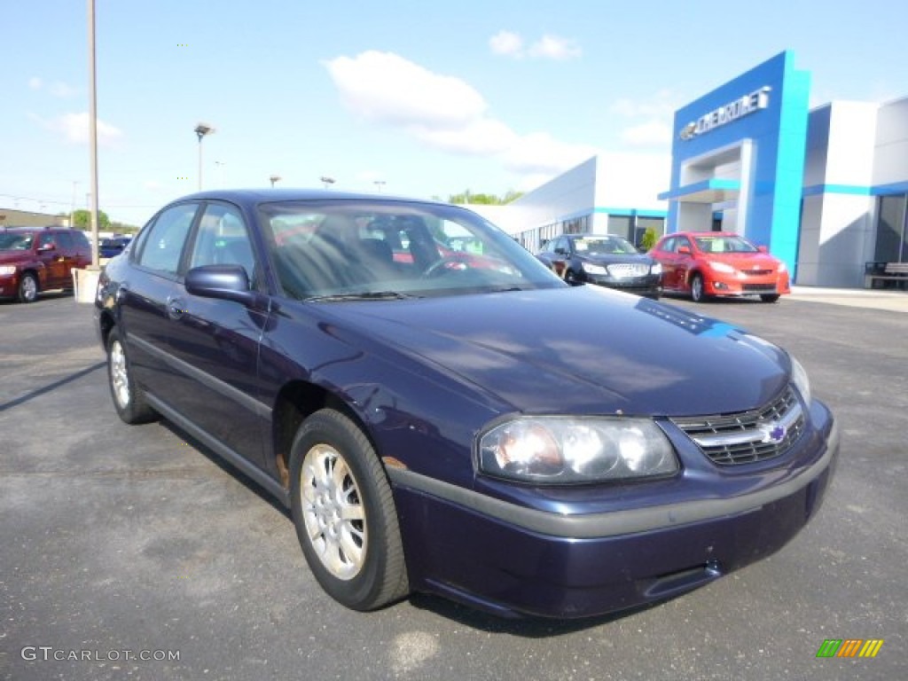 Navy Blue Metallic 2002 Chevrolet Impala Standard Impala Model Exterior Photo #80978447