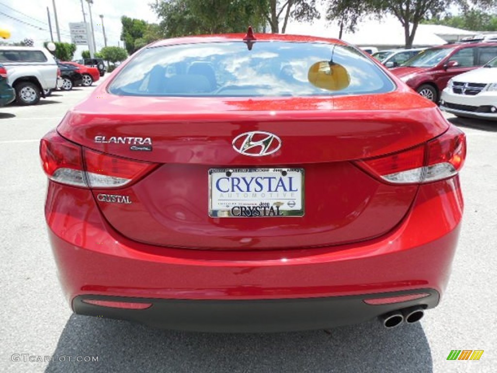 2013 Elantra Coupe GS - Volcanic Red / Gray photo #7