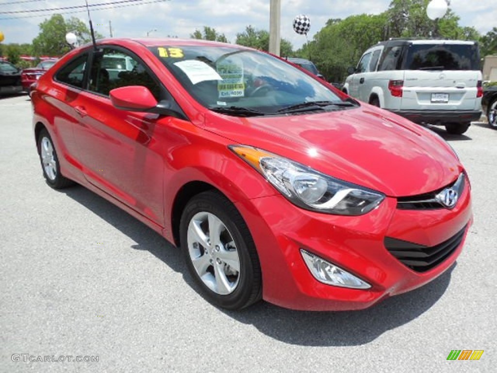 2013 Elantra Coupe GS - Volcanic Red / Gray photo #10