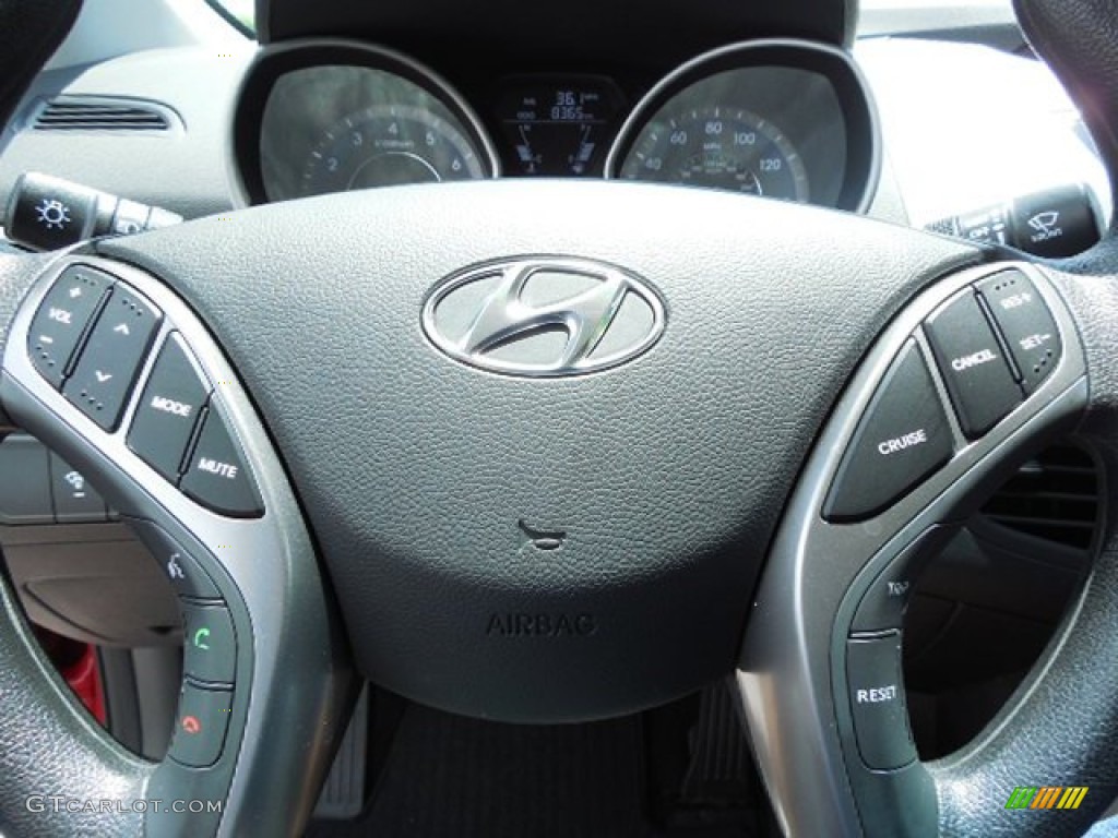 2013 Elantra Coupe GS - Volcanic Red / Gray photo #23