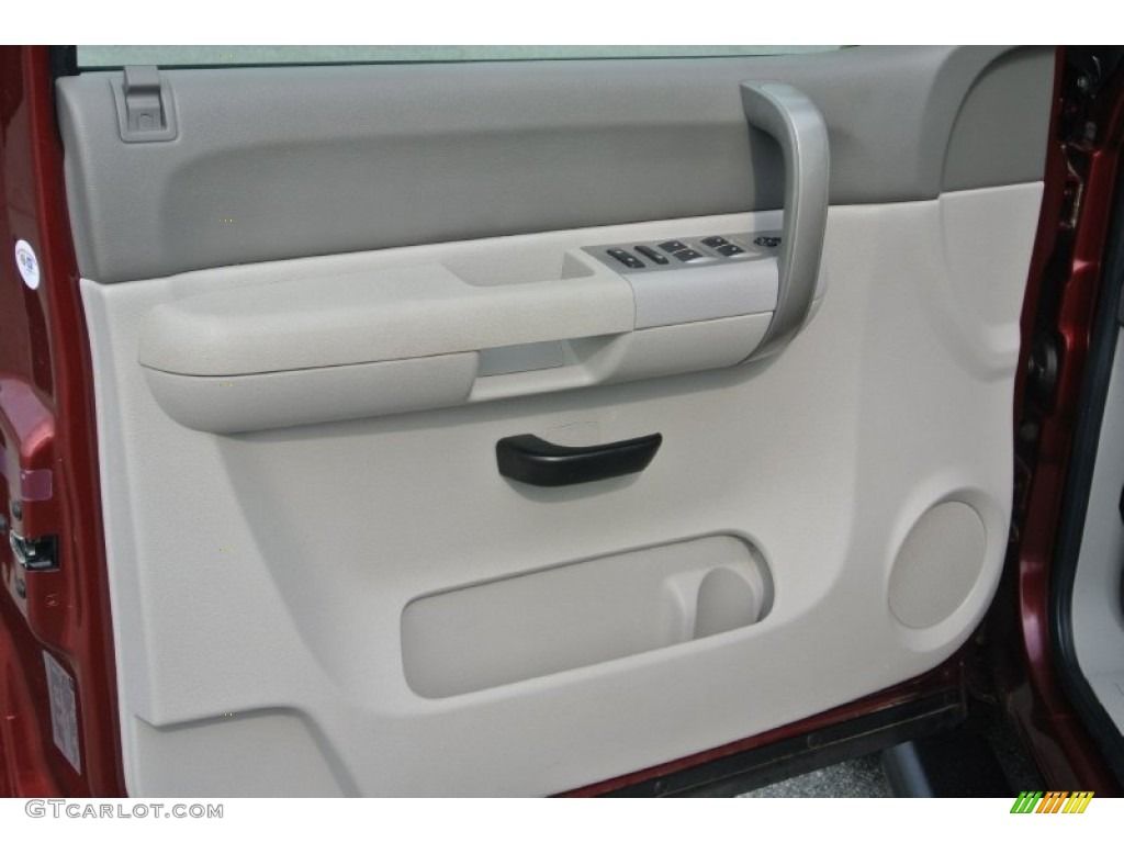 2009 GMC Sierra 1500 SLE Extended Cab Dark Titanium/Light Titanium Door Panel Photo #80979708