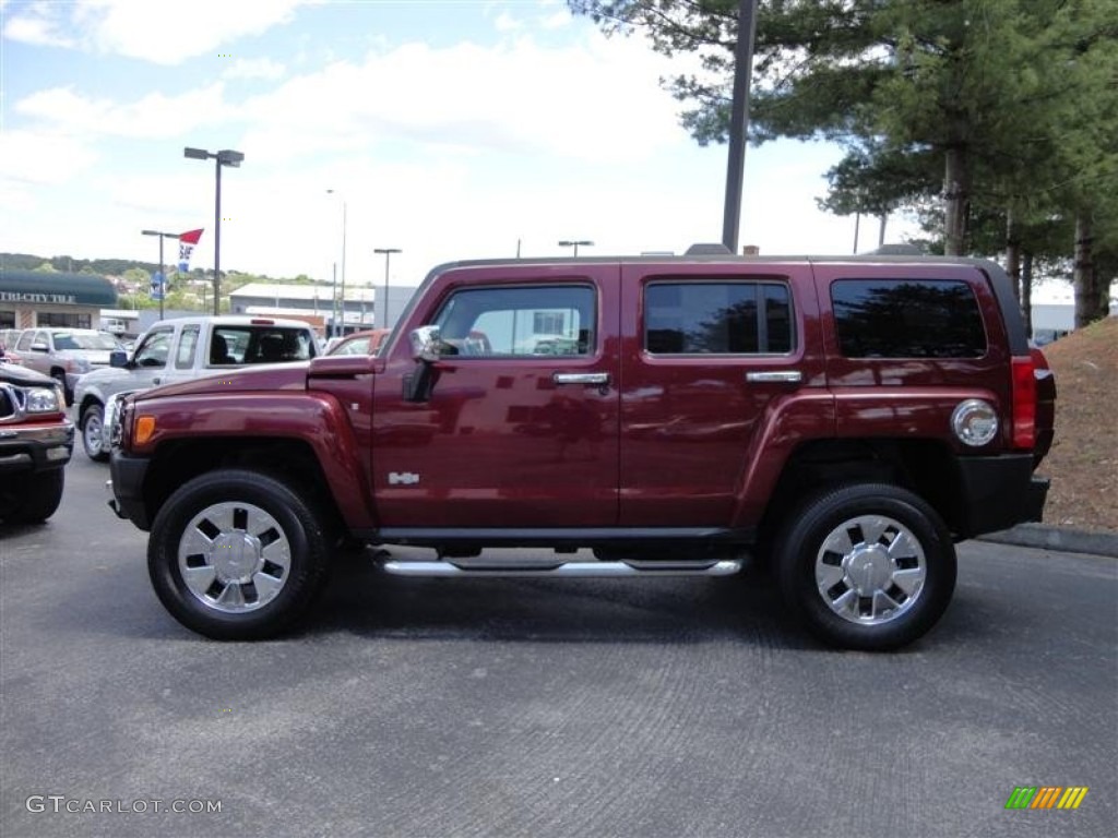 Sonoma Red Metallic 2007 Hummer H3 Standard H3 Model Exterior Photo #80979978