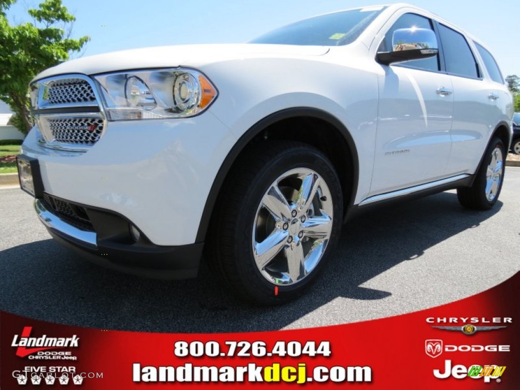 2013 Durango Citadel - Bright White / Black photo #1