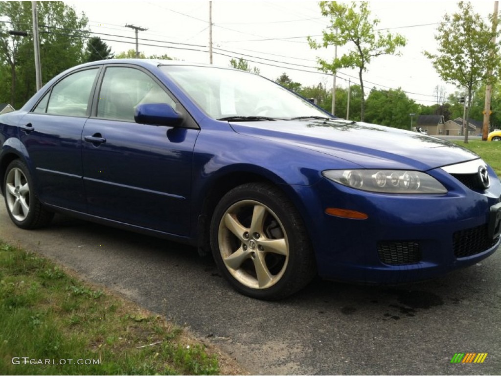 2006 MAZDA6 i Sedan - Lapis Blue Metallic / Beige photo #4