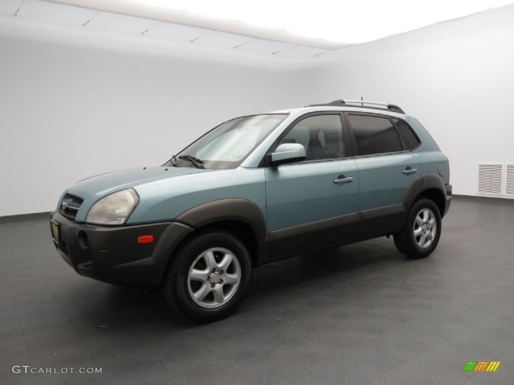 2005 Tucson GLS V6 - Alpine Frost Light Blue / Gray photo #1