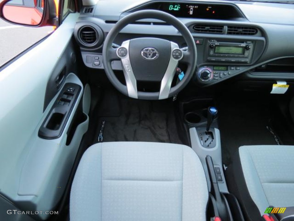2013 Toyota Prius c Hybrid One Gray Dashboard Photo #80983586