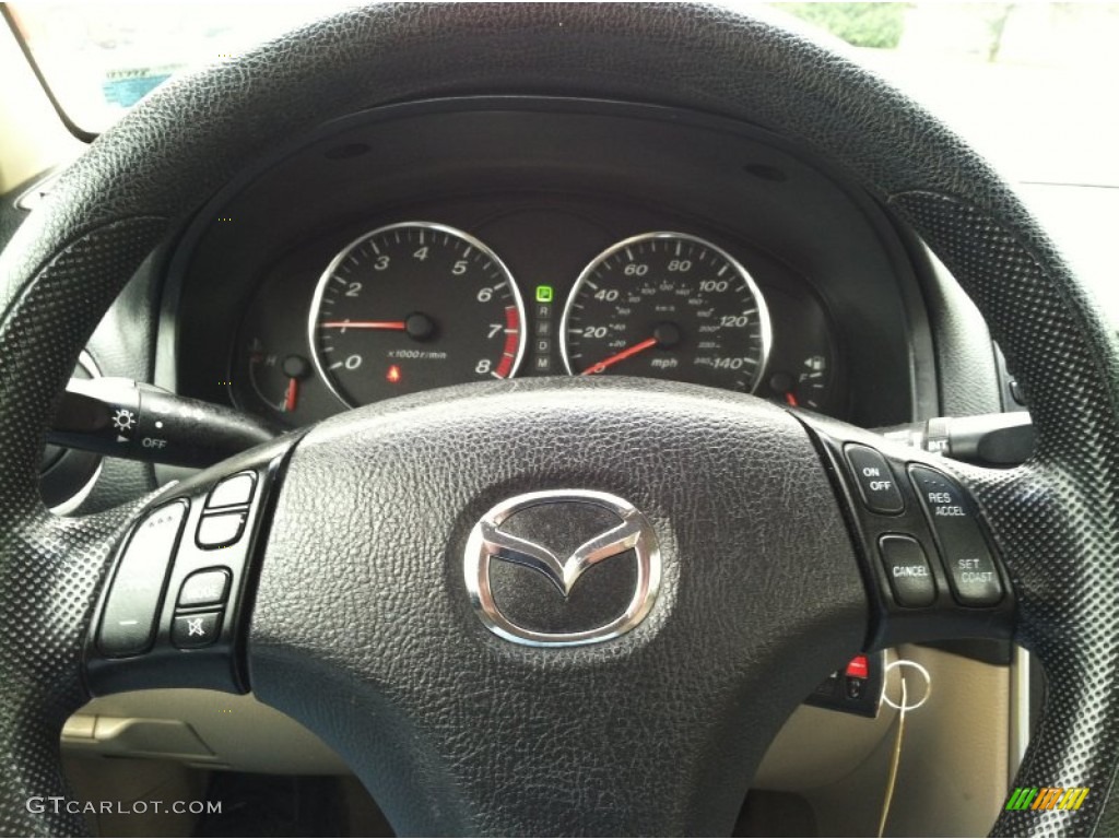 2006 MAZDA6 i Sedan - Lapis Blue Metallic / Beige photo #11