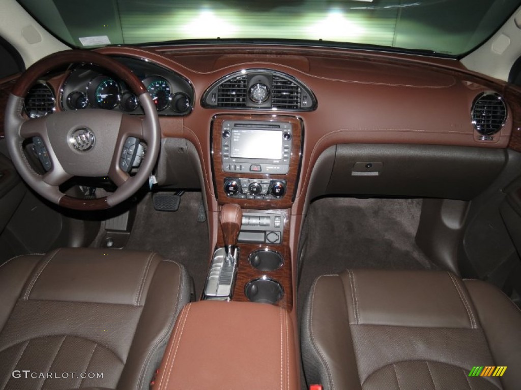 2013 Buick Enclave Premium Cocoa Leather Dashboard Photo #80984264