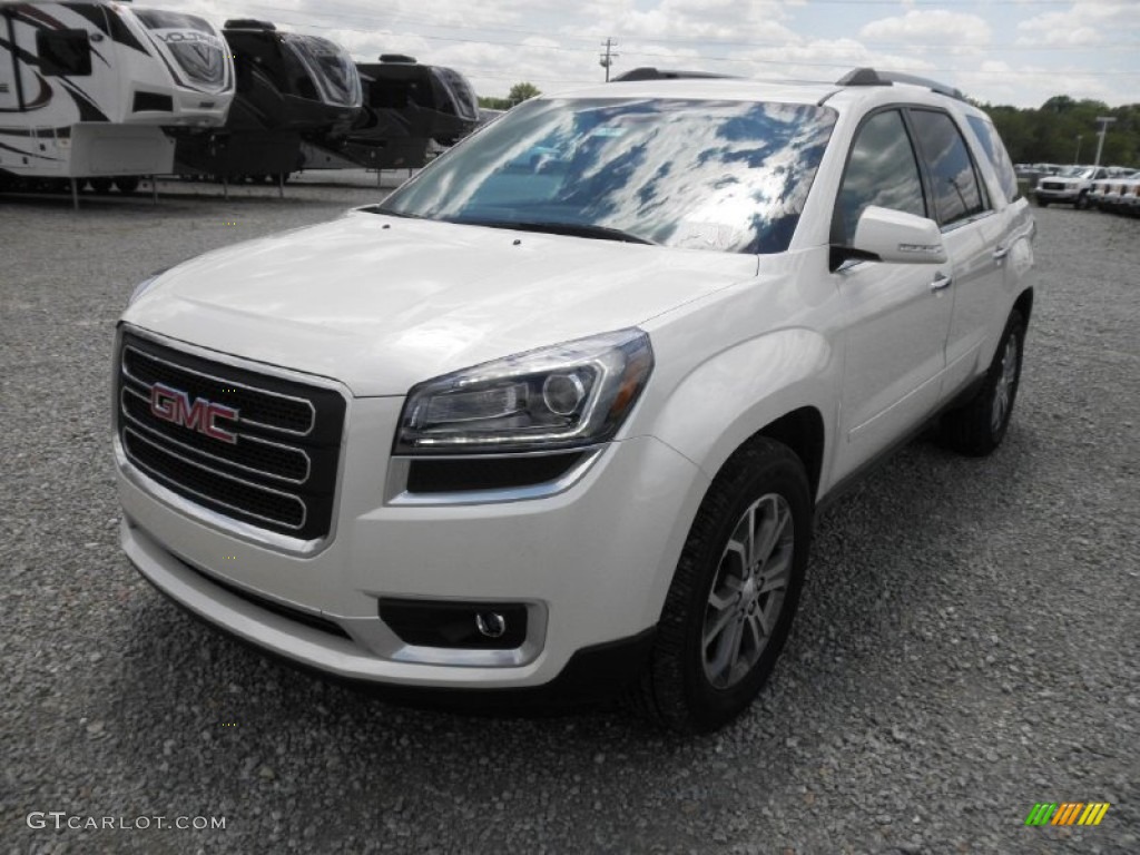 2013 Acadia SLT AWD - White Diamond Tricoat / Dark Cashmere photo #3