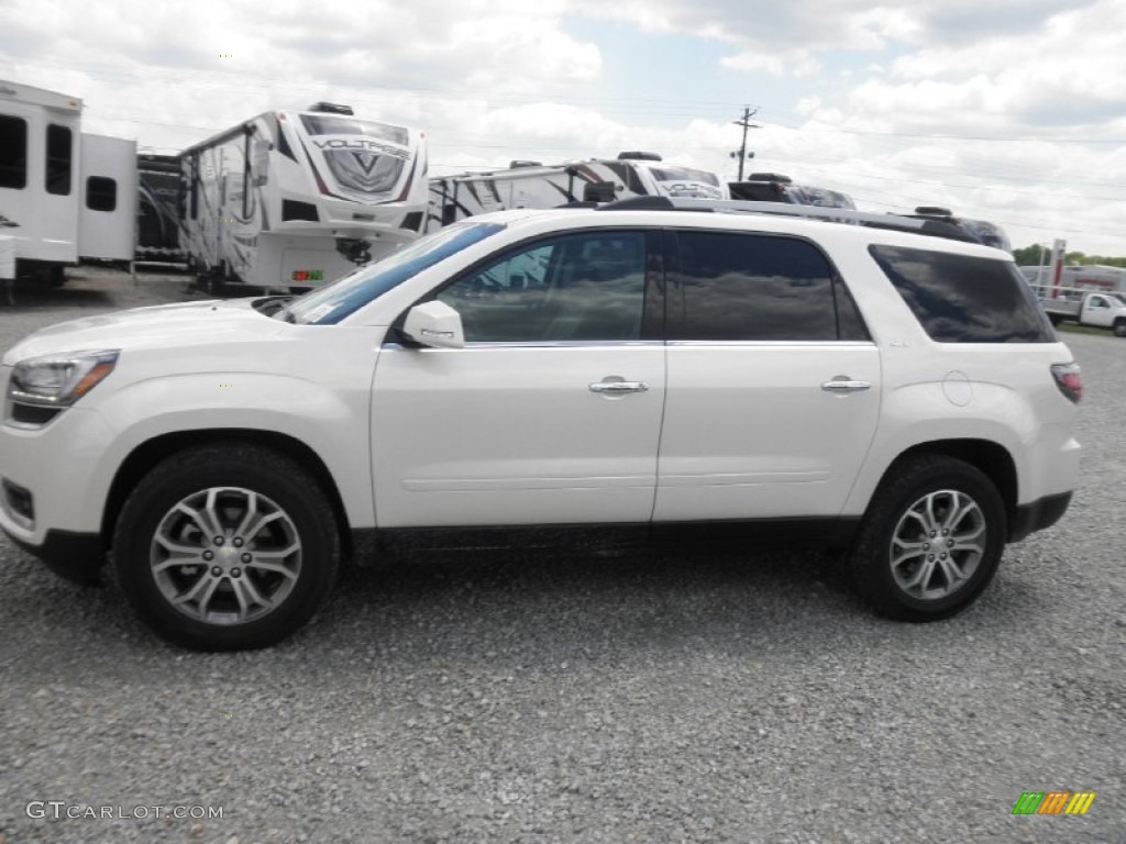 2013 Acadia SLT AWD - White Diamond Tricoat / Dark Cashmere photo #4