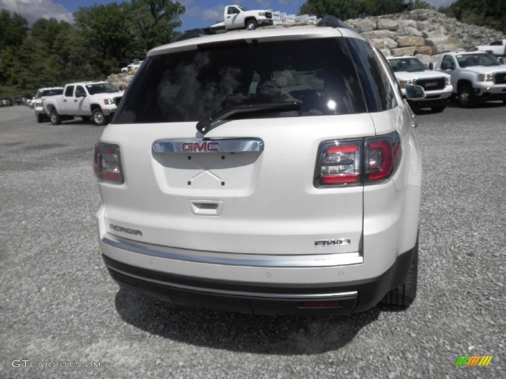 2013 Acadia SLT AWD - White Diamond Tricoat / Dark Cashmere photo #29