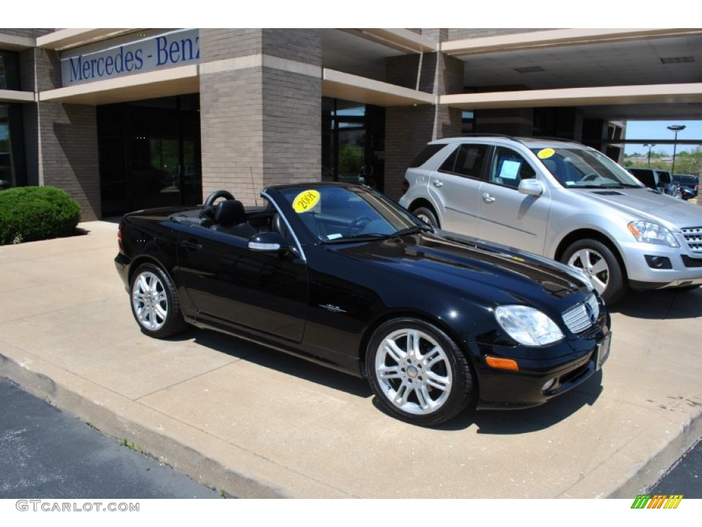 2004 SLK 230 Kompressor Roadster - Black / Charcoal photo #9