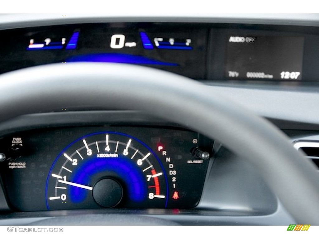 2013 Civic LX Coupe - Polished Metal Metallic / Gray photo #13