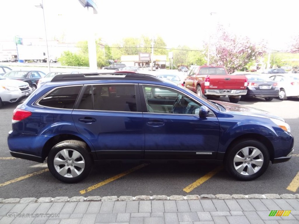 2010 Outback 2.5i Premium Wagon - Azurite Blue Pearl / Warm Ivory photo #8