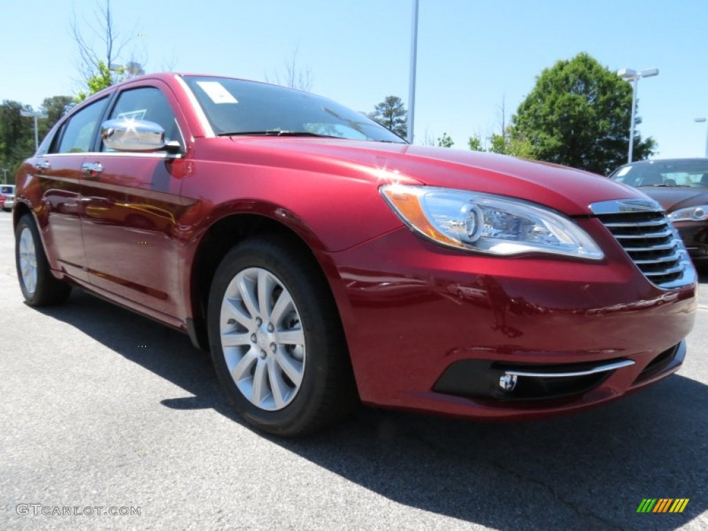 Deep Cherry Red Crystal Pearl 2013 Chrysler 200 Limited Sedan Exterior Photo #80988281