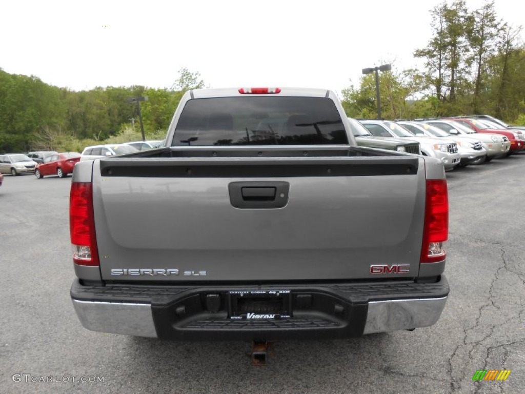 2008 Sierra 1500 SLE Crew Cab 4x4 - Steel Gray Metallic / Ebony photo #7