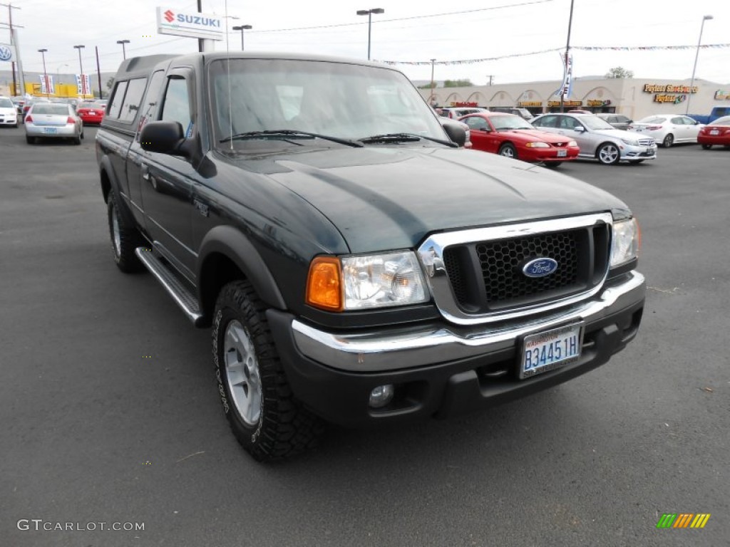 2004 Ranger XLT SuperCab 4x4 - Dark Green Metallic / Medium Dark Flint photo #1