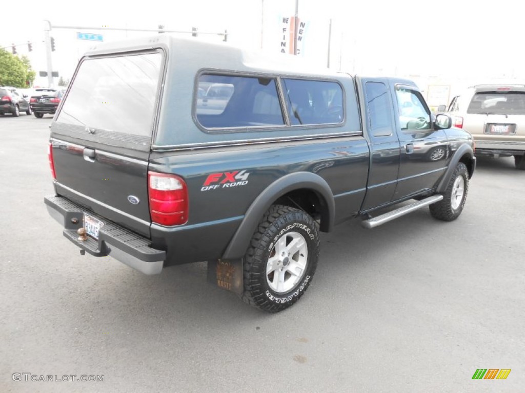 2004 Ranger XLT SuperCab 4x4 - Dark Green Metallic / Medium Dark Flint photo #9