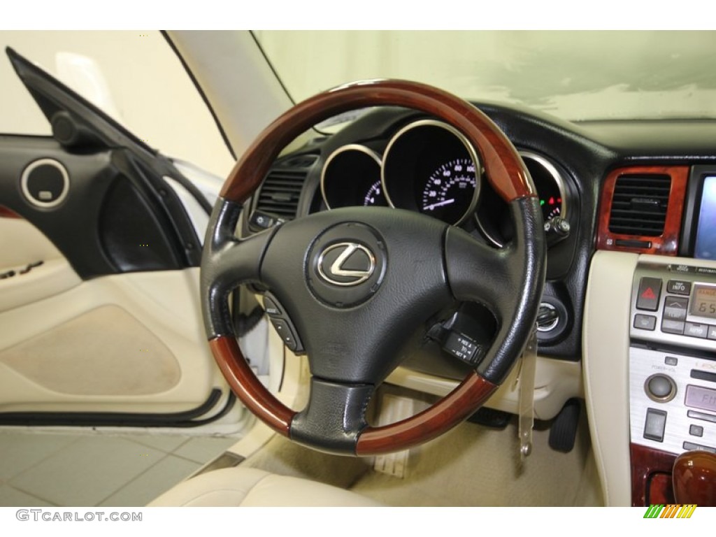 2009 Lexus SC 430 Convertible Ecru Steering Wheel Photo #80991690