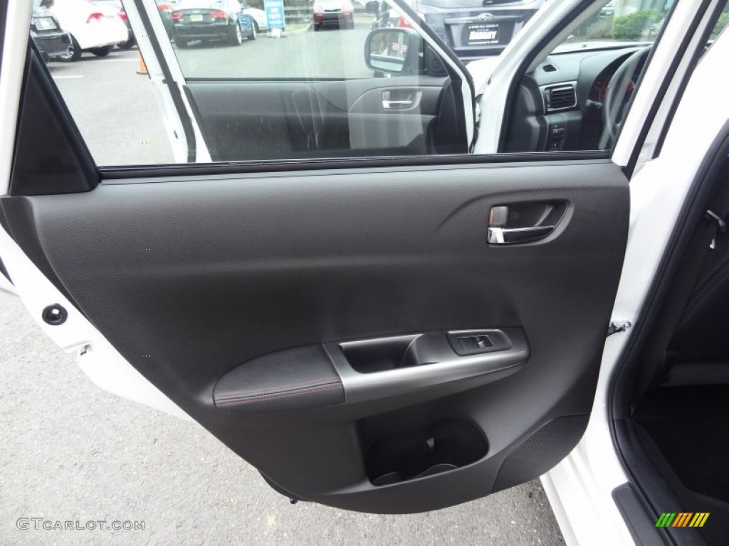 2012 Subaru Impreza WRX 4 Door WRX Carbon Black Door Panel Photo #80991693