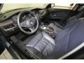 2008 BMW 5 Series Dark Blue Dakota Leather Interior Prime Interior Photo
