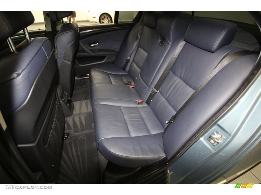 2008 5 Series 528i Sedan - Neptune Blue Metallic / Dark Blue Dakota Leather photo #14