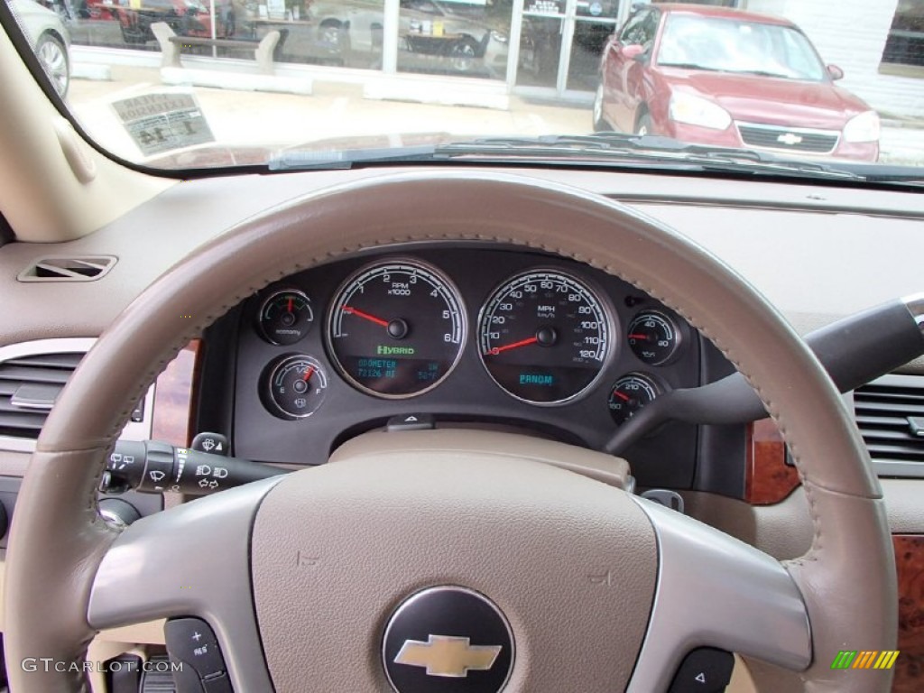 2009 Tahoe Hybrid 4x4 - Deep Ruby Red Metallic / Light Cashmere photo #12