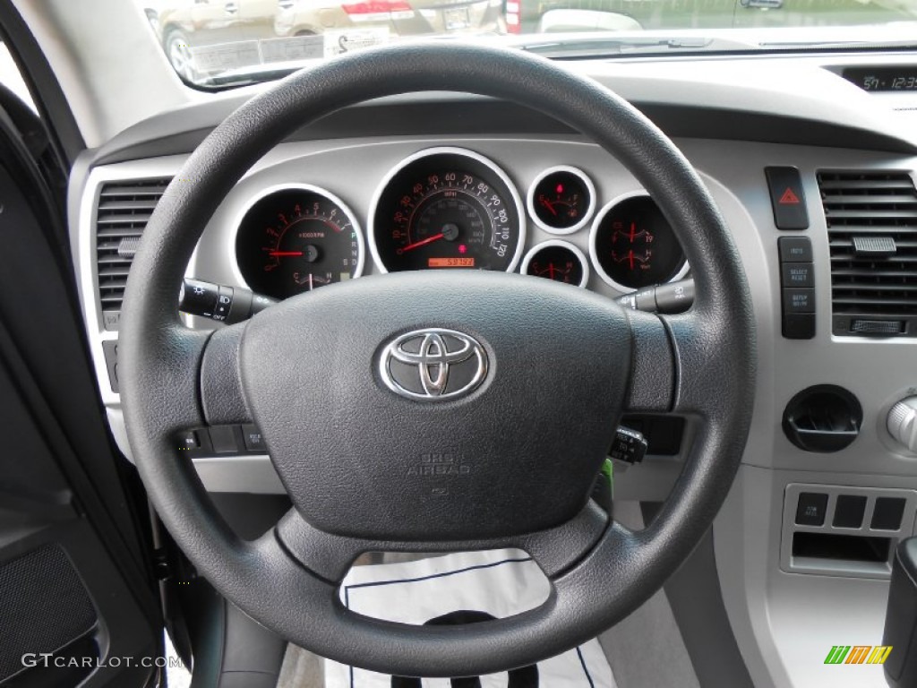 2008 Toyota Tundra SR5 Double Cab Graphite Gray Steering Wheel Photo #80993603