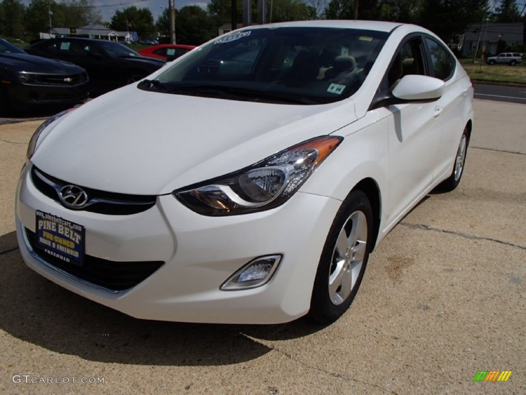 2012 Elantra GLS - Shimmering White / Beige photo #1
