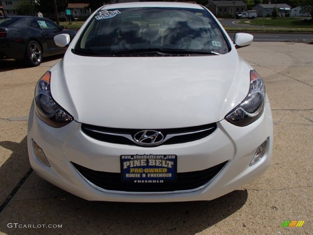 2012 Elantra GLS - Shimmering White / Beige photo #2