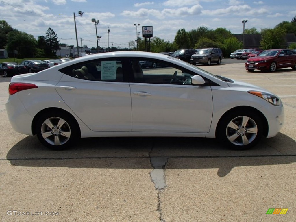 2012 Elantra GLS - Shimmering White / Beige photo #4