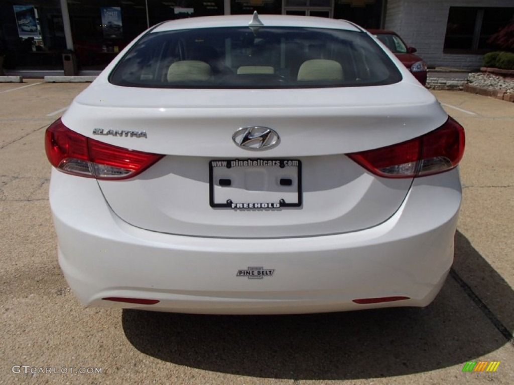 2012 Elantra GLS - Shimmering White / Beige photo #6