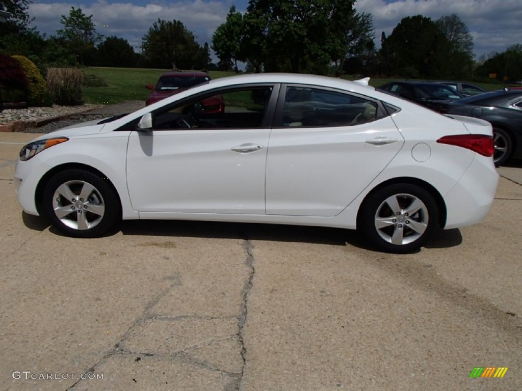 2012 Elantra GLS - Shimmering White / Beige photo #9