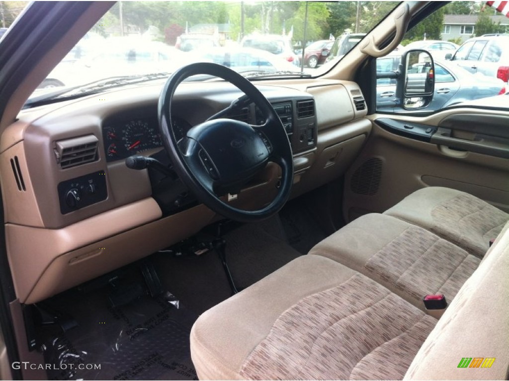Medium Prairie Tan Interior 1999 Ford F250 Super Duty XLT Extended Cab 4x4 Photo #80995022
